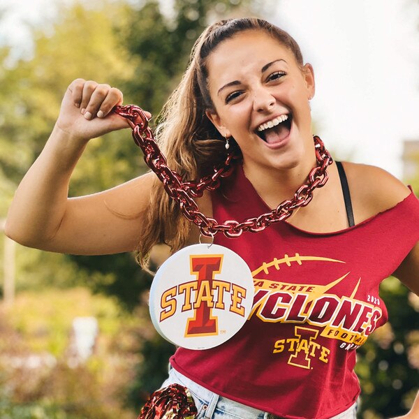 I-State Oval Cardinal Fan Chain